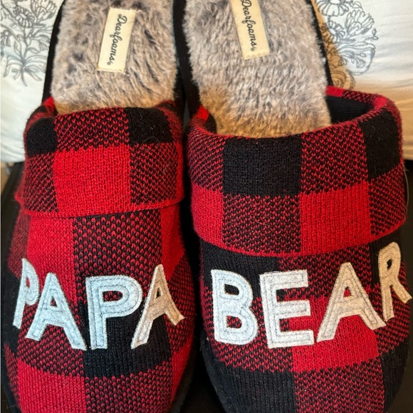 Men’s Dearfoams Papa Bear House Slippers Size 10-13 - Picture 2 of 4